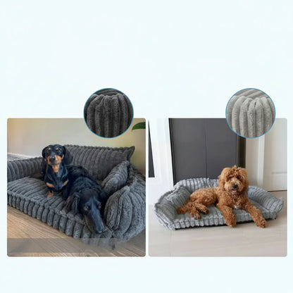 Washable Raised-Edge Dog Sofa Bed for Large Dogs