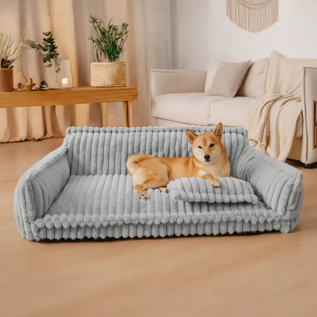 Washable Raised-Edge Dog Sofa Bed for Large Dogs