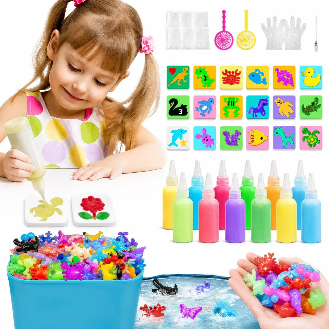 Water Gel Animal Craft Molds Creative Kit for Kids
