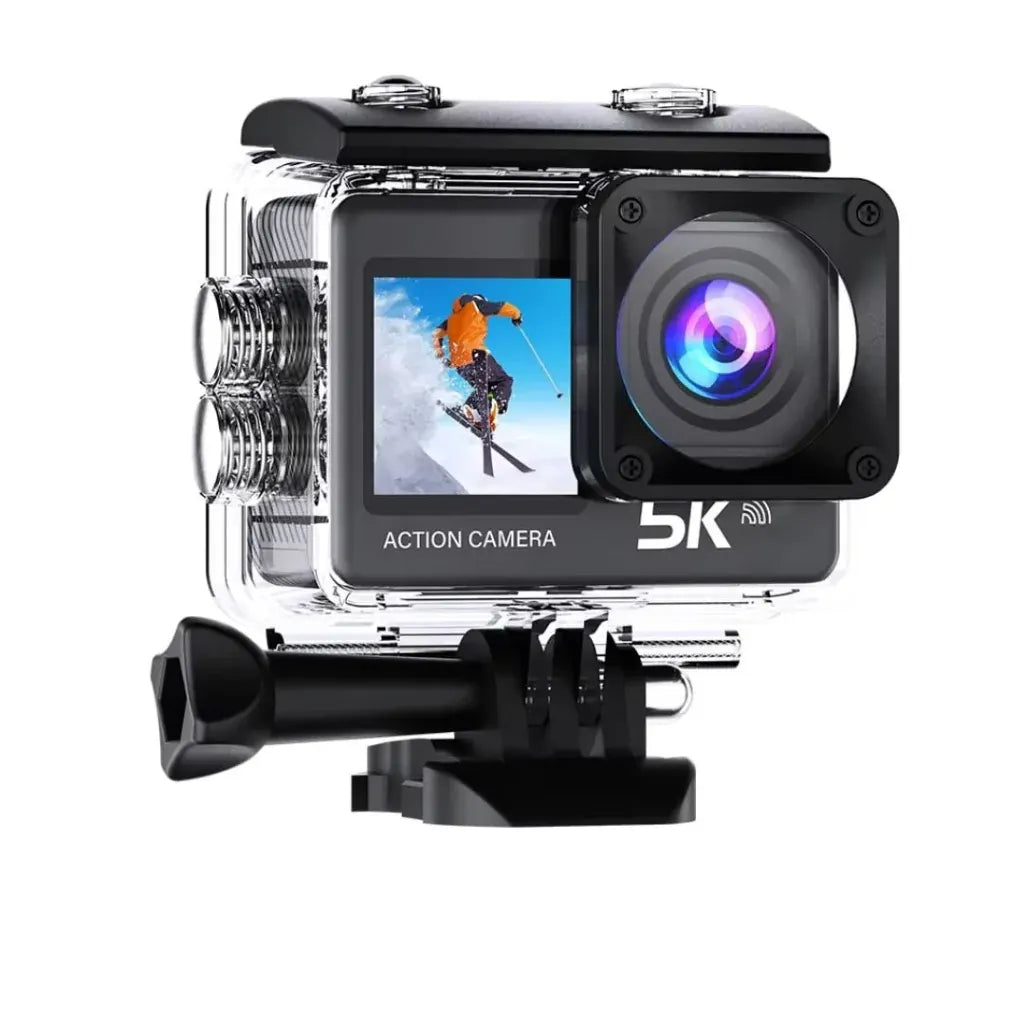 Waterproof 5K Sports Action Camera with Mounting Accessory Kit