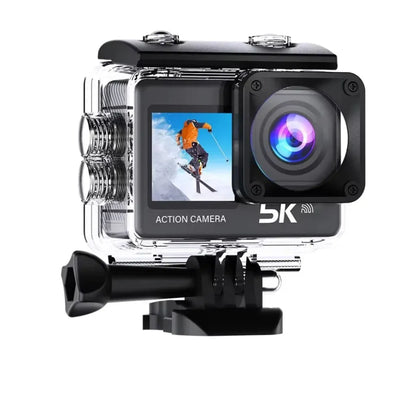 Waterproof 5K Sports Action Camera with Mounting Accessory Kit