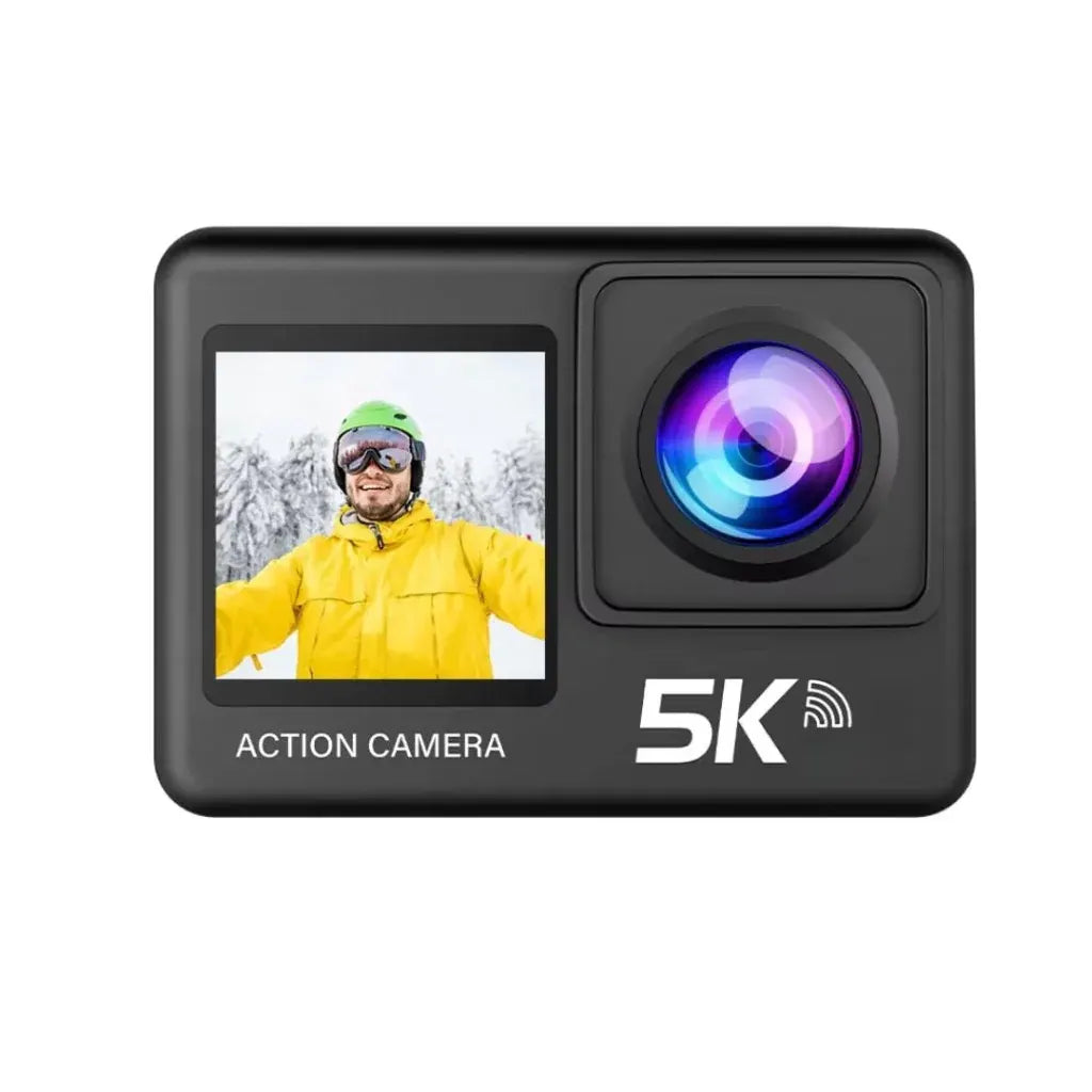 Waterproof 5K Sports Action Camera with Mounting Accessory Kit