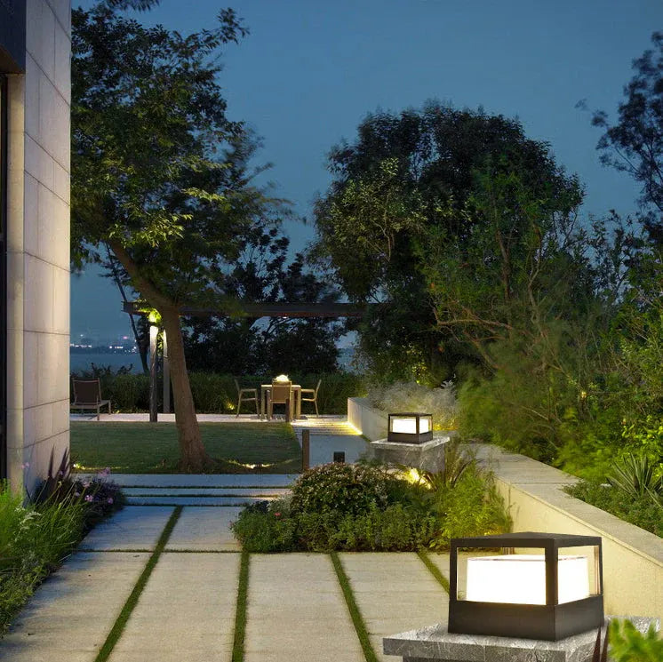 Waterproof Aluminum Cylinder LED Outdoor Lawn Light – Industrial Style
