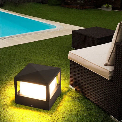 Waterproof Aluminum Cylinder LED Outdoor Lawn Light – Industrial Style