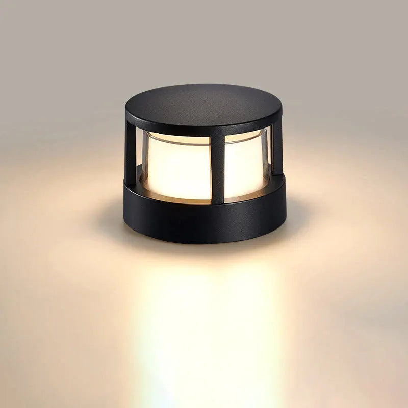 Waterproof Aluminum Cylinder LED Outdoor Lawn Light – Industrial Style
