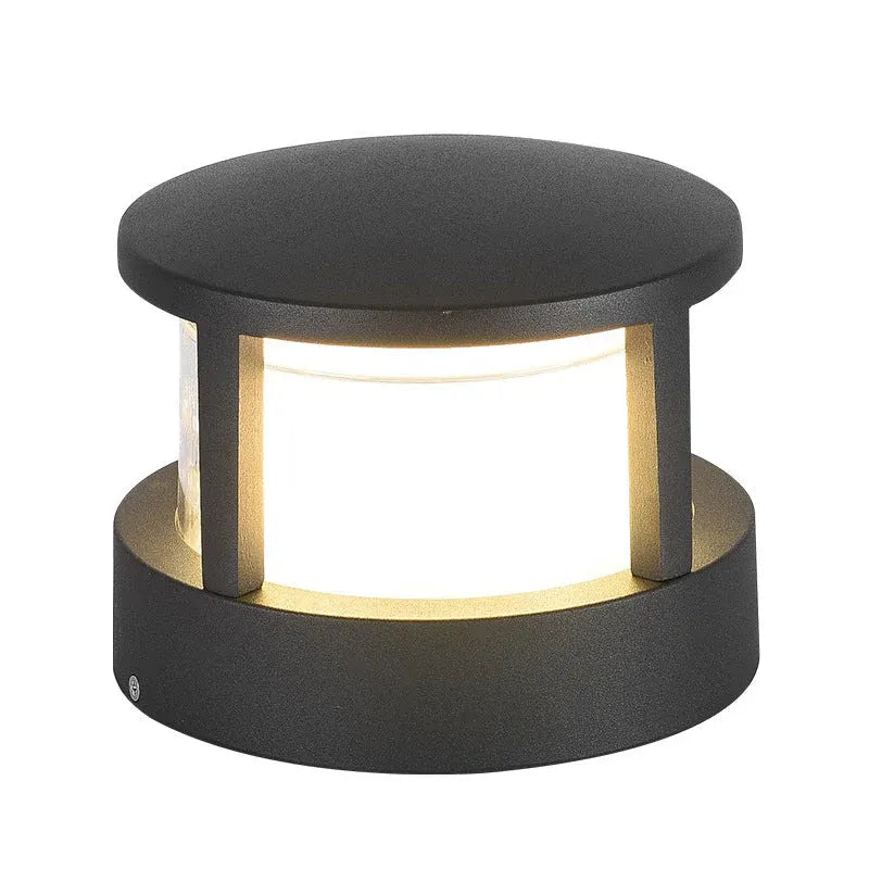 Waterproof Aluminum Cylinder LED Outdoor Lawn Light – Industrial Style