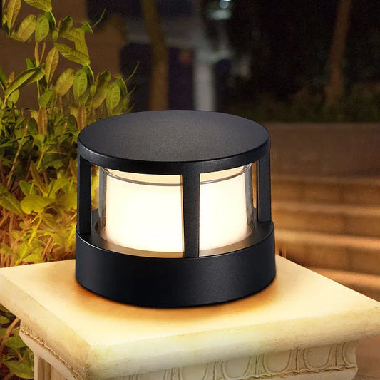 Waterproof Aluminum Cylinder LED Outdoor Lawn Light – Industrial Style