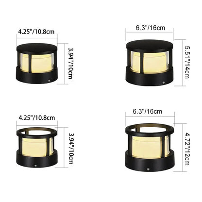 Waterproof Aluminum Cylinder LED Outdoor Lawn Light – Industrial Style