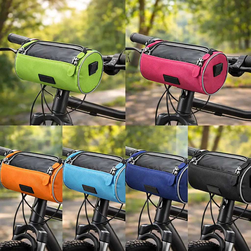 Waterproof Bicycle Handlebar Bag with Touchscreen Phone Holder Storage Pouch