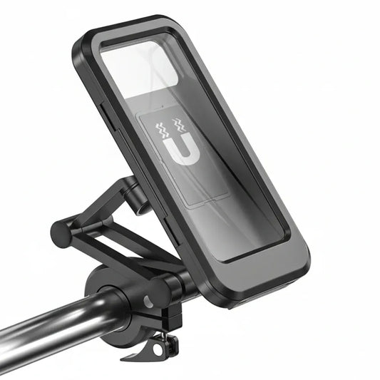 Waterproof Bike Handlebar Phone Holder with 360-Degree Rotation Mount