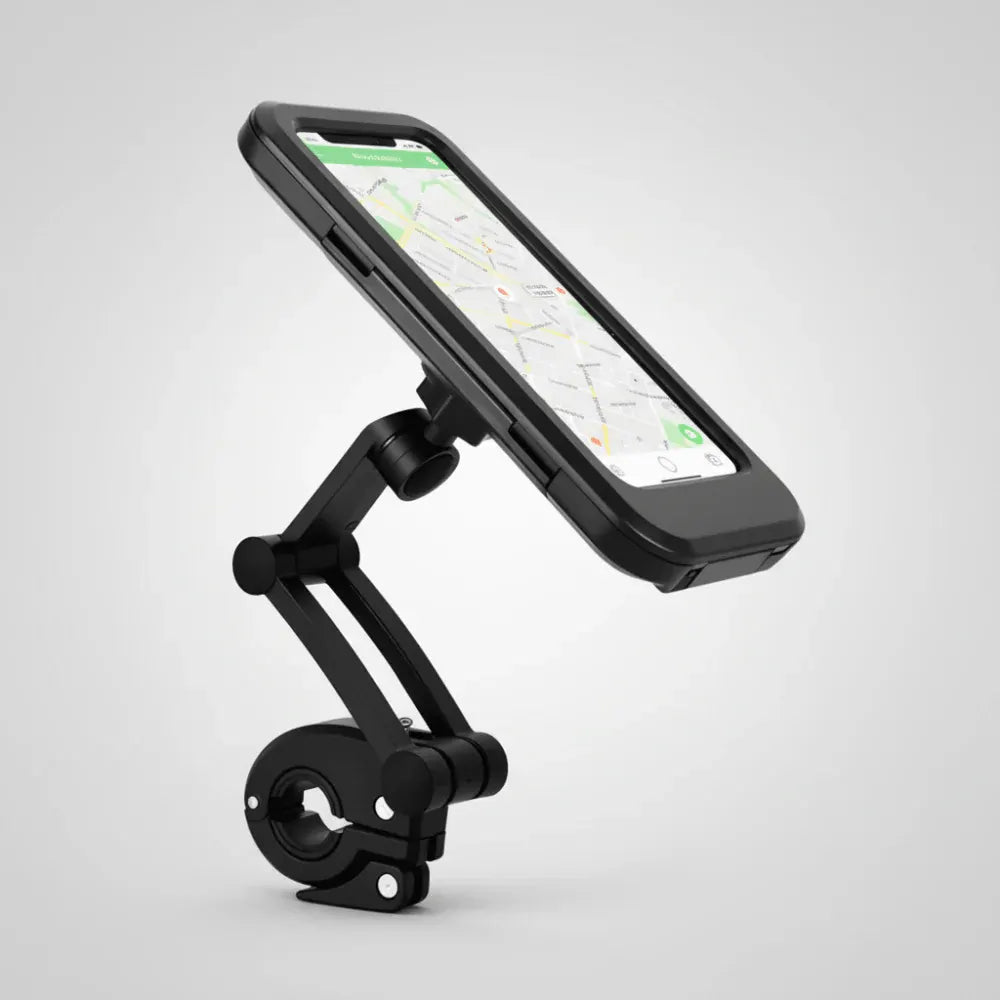 Waterproof Bike Handlebar Phone Holder with 360-Degree Rotation Mount