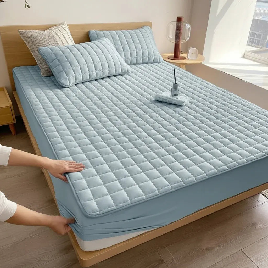 Waterproof Breathable Soft Fabric Mattress Protector Bed Cover