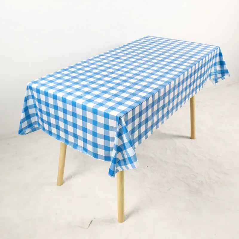 Waterproof Disposable Plastic Table Cover Set, Stain-Resistant