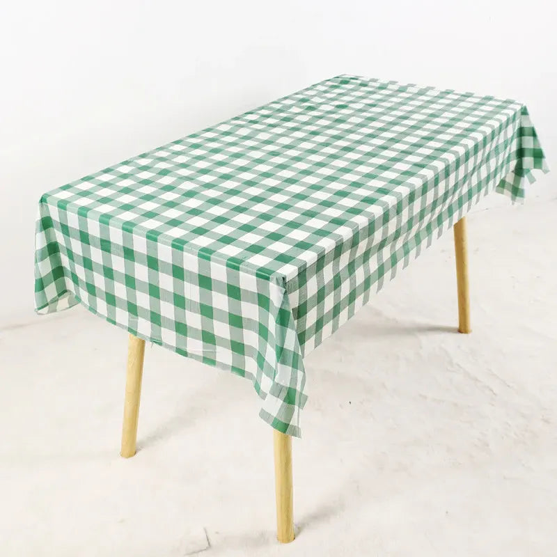 Waterproof Disposable Plastic Table Cover Set, Stain-Resistant