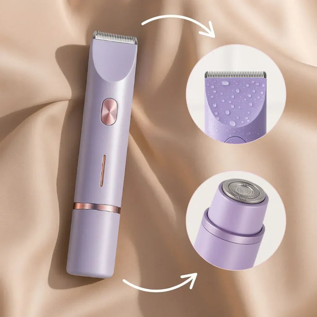 Waterproof Electric Razor for Women, Gentle Bikini Line & Sensitive Skin Trimmer