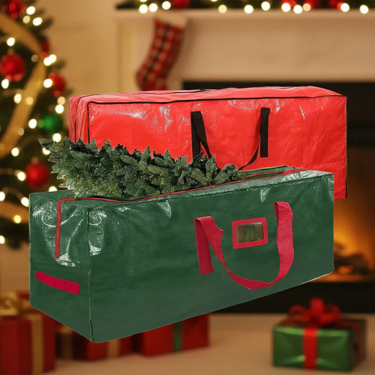 Waterproof Heavy-Duty Plastic Christmas Tree Storage Organizer Bag