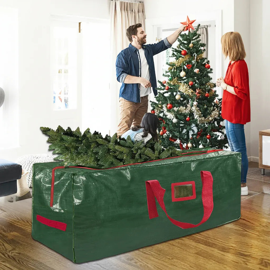 Waterproof Heavy-Duty Plastic Christmas Tree Storage Organizer Bag