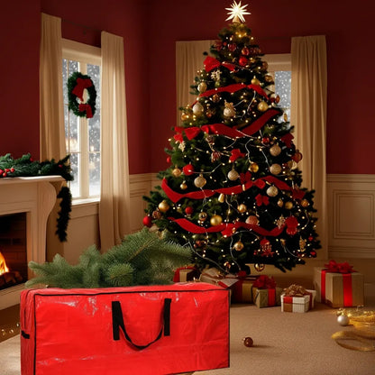 Waterproof Heavy-Duty Plastic Christmas Tree Storage Organizer Bag