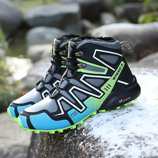 Waterproof Lace-Up Ankle Boots for Winter Hiking