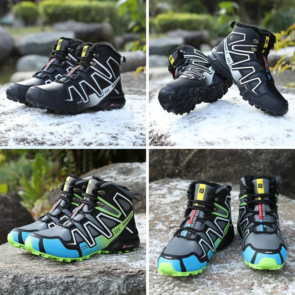 Waterproof Lace-Up Ankle Boots for Winter Hiking