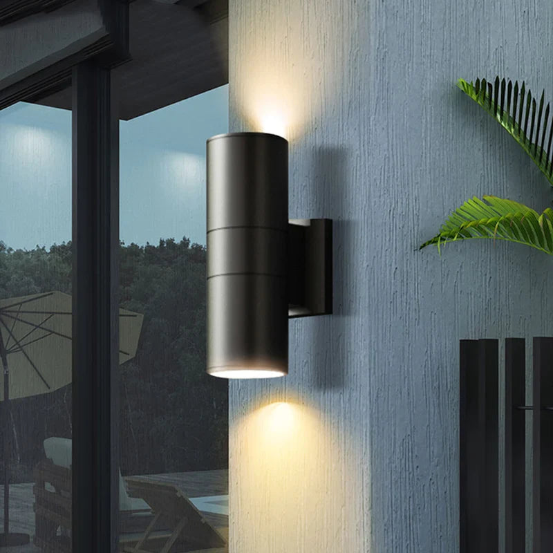 Waterproof LED Wall Sconce with Up & Down Lighting for Modern Outdoor Spaces