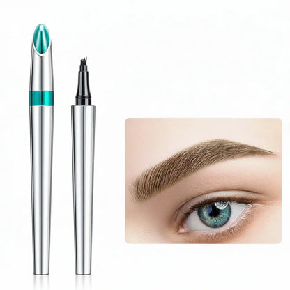 Waterproof Microblading Brow Pencil with 4-Tip Precision Makeup Pen