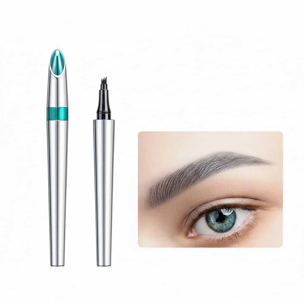 Waterproof Microblading Brow Pencil with 4-Tip Precision Makeup Pen