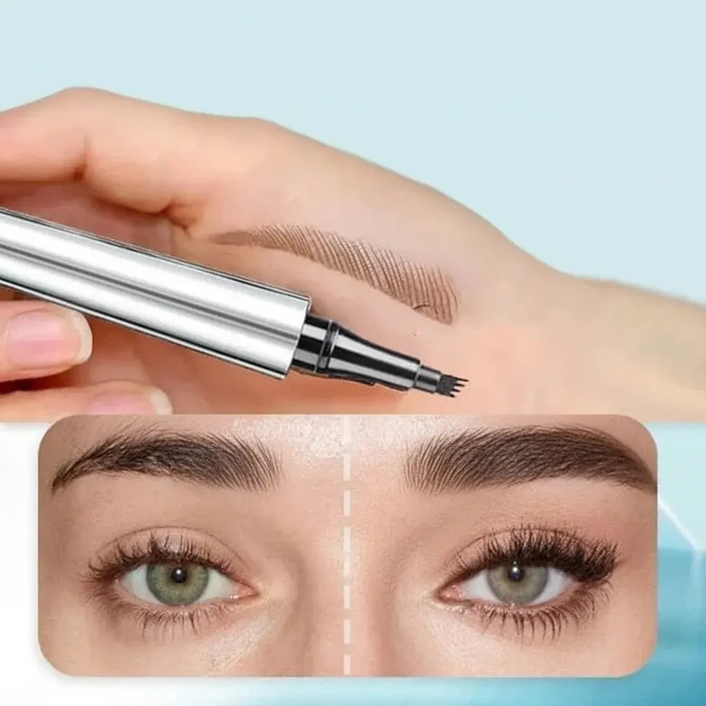 Waterproof Microblading Brow Pencil with 4-Tip Precision Makeup Pen