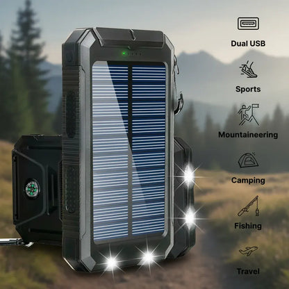Waterproof Solar Power Bank 20000mAh Portable Charger