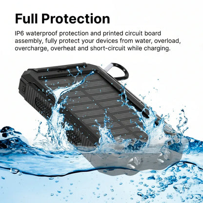 Waterproof Solar Power Bank 20000mAh Portable Charger