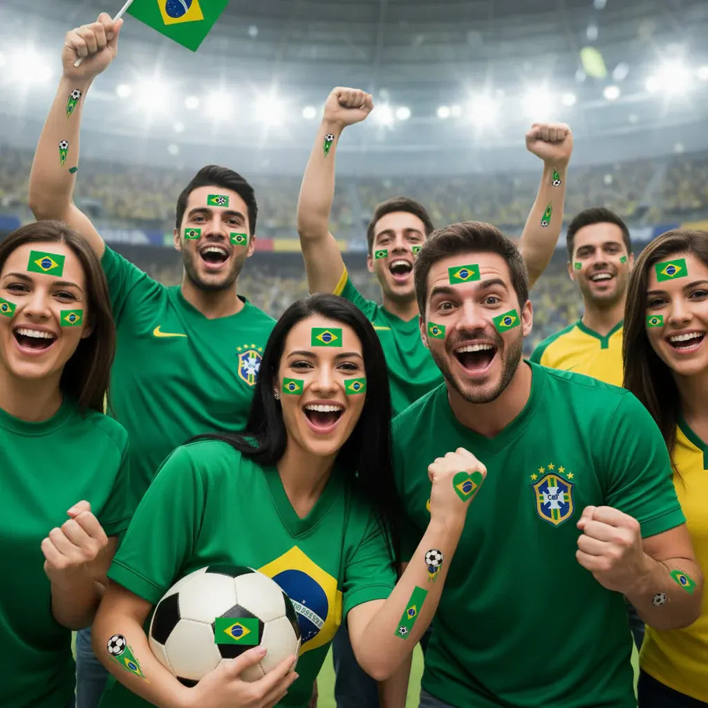 Waterproof Temporary Tattoo Stickers for Sports Events & Face Painting