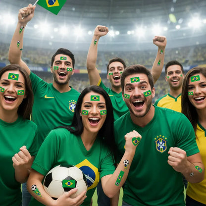 Waterproof Temporary Tattoo Stickers for Sports Events & Face Painting