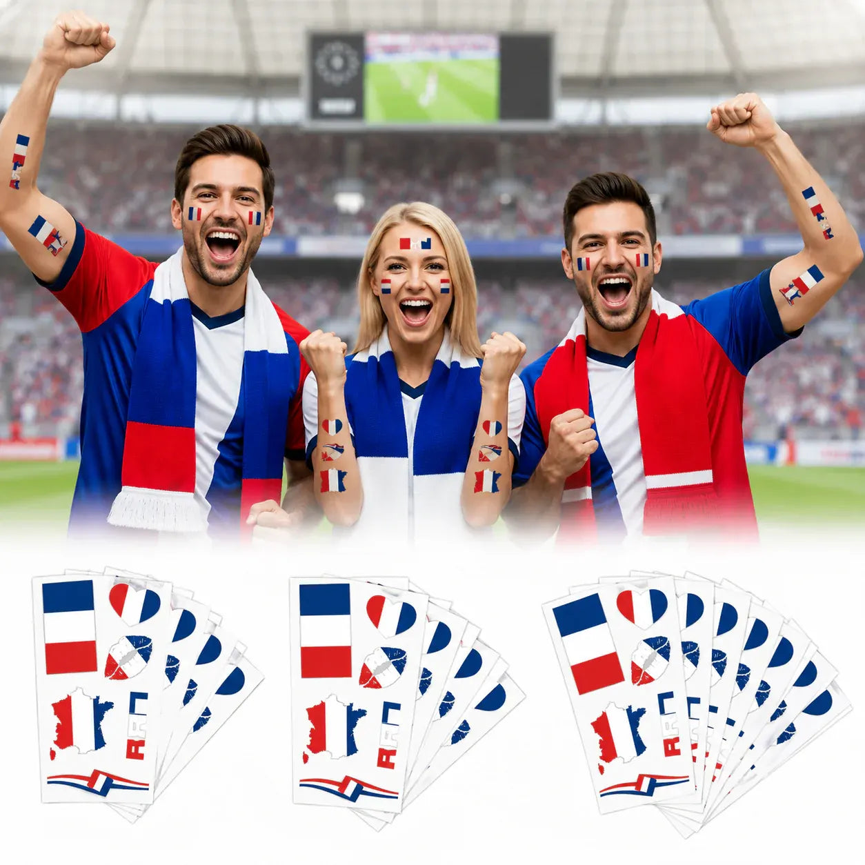 Waterproof Temporary Tattoo Stickers for Sports Events & Face Painting