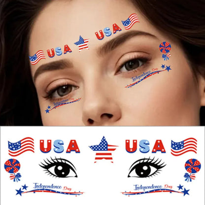 Waterproof USA Flag Face Stickers for World Cup Fans