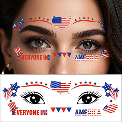 Waterproof USA Flag Face Stickers for World Cup Fans