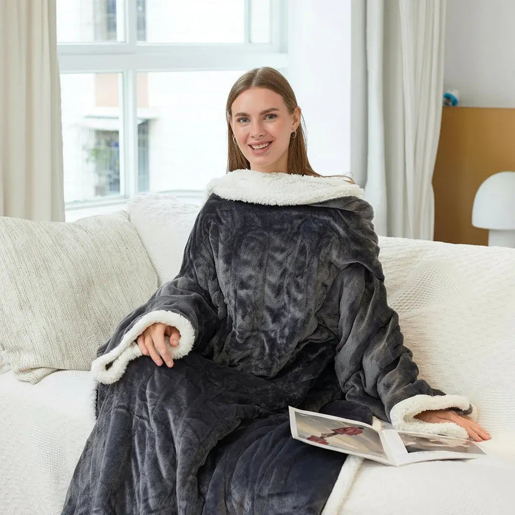 Wearable Electric Heated Throw Blanket for Adults - Winter Warmth