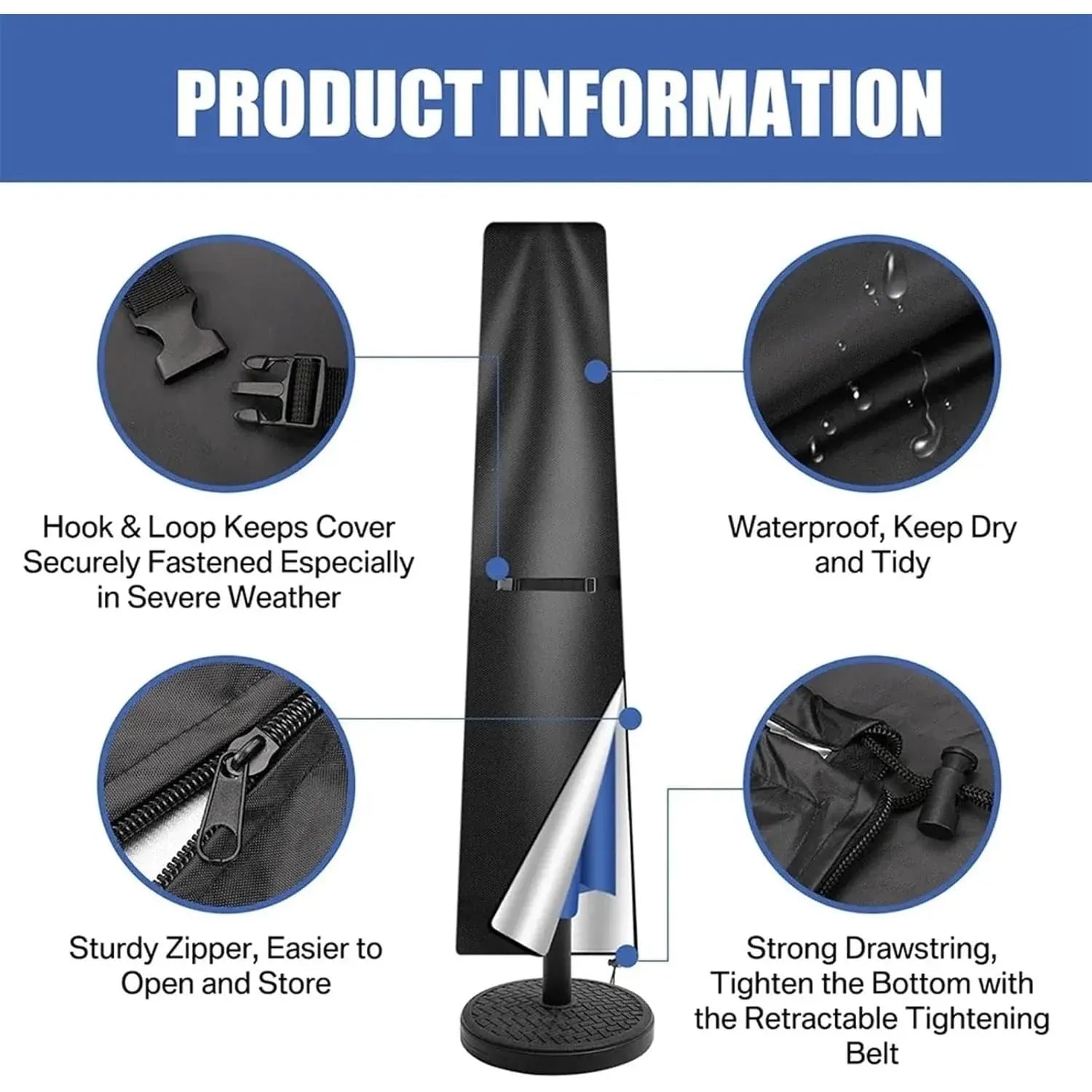 Weather-Resistant Patio Umbrella Protective Cover