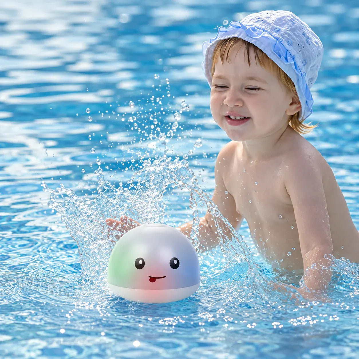 Whale Light-Up Automatic Water Spinner Bath Toy