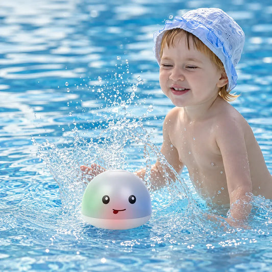 Whale Light-Up Automatic Water Spinner Bath Toy