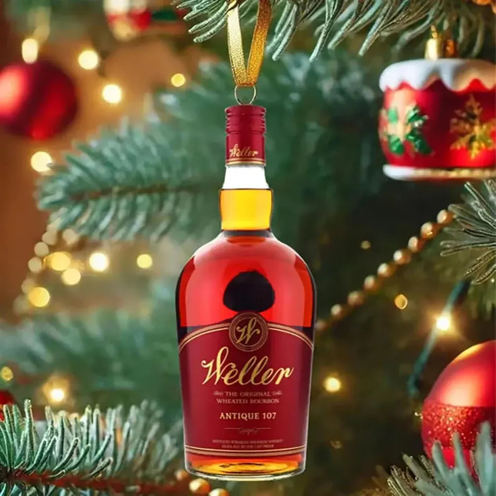 Whiskey Bourbon Countdown Advent Calendar Ornament Gift Set