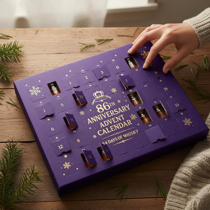 Whiskey-Themed Decorative Holiday Advent Countdown Calendar Set