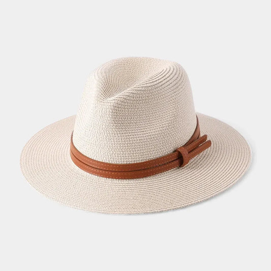 Wide Brim Panama Straw Hat for Men - Summer Sun Protection