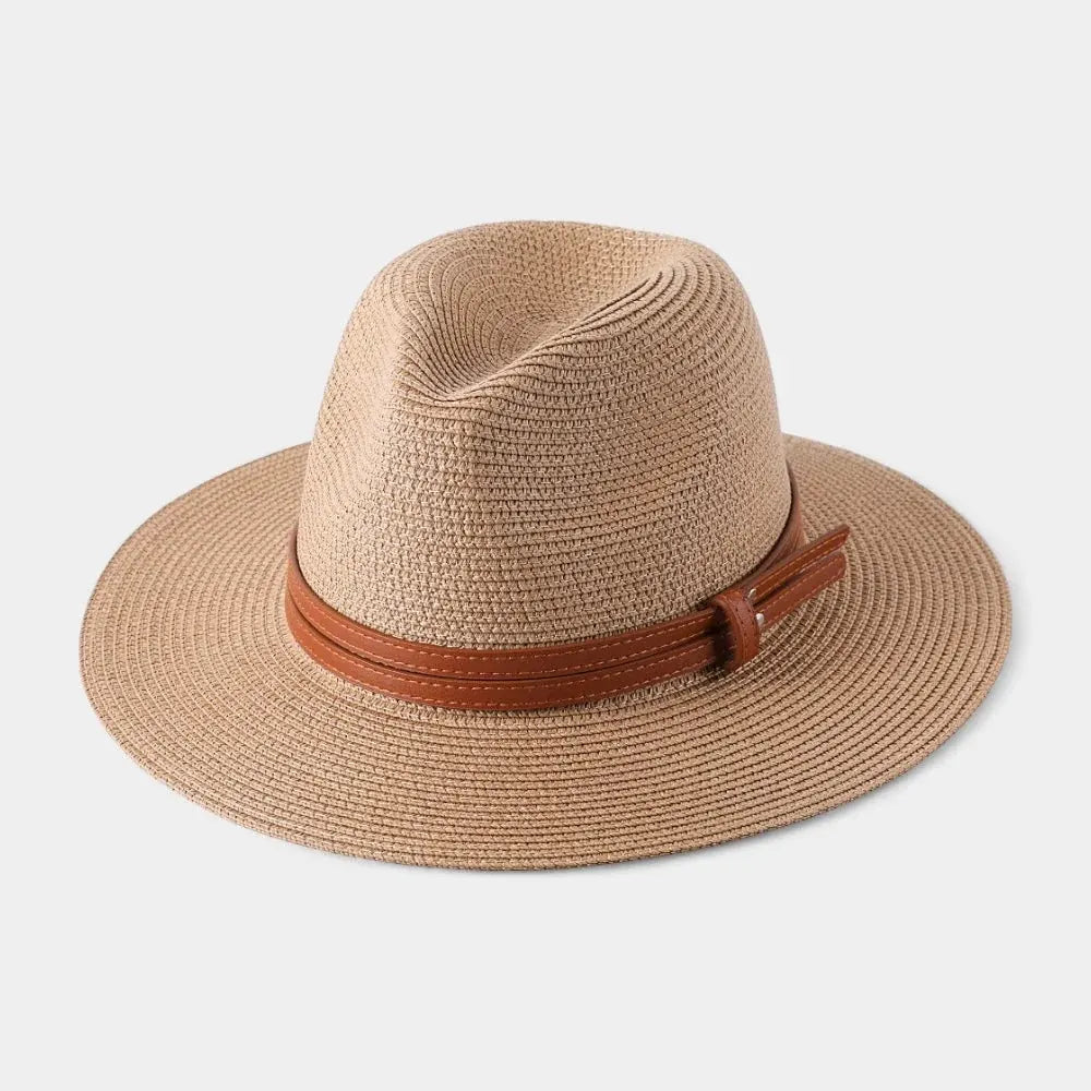 Wide Brim Panama Straw Hat for Men - Summer Sun Protection