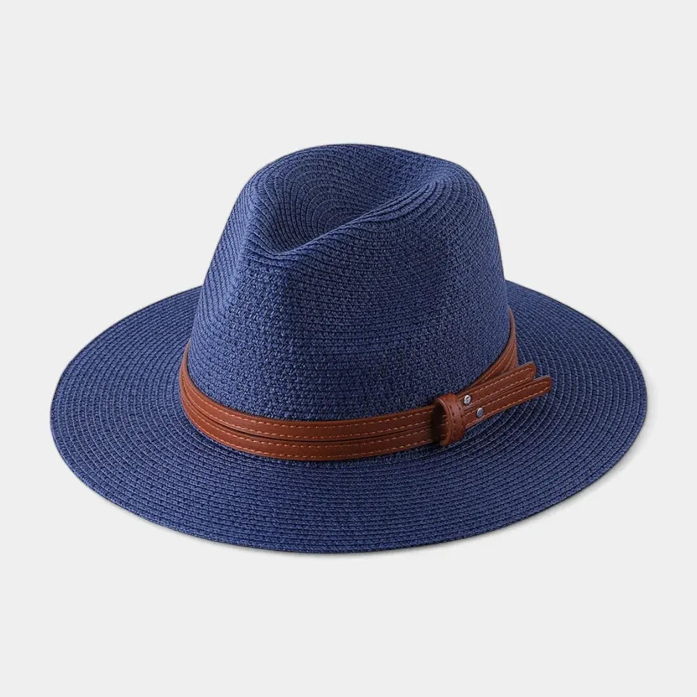 Wide Brim Panama Straw Hat for Men - Summer Sun Protection