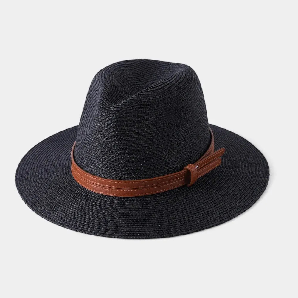 Wide Brim Panama Straw Hat for Men - Summer Sun Protection