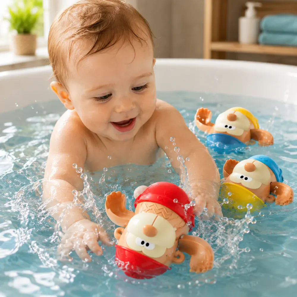 Wind-Up Swimming Bath Toy for Kids Water Play