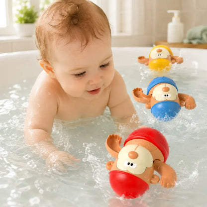 Wind-Up Swimming Bath Toy for Kids Water Play