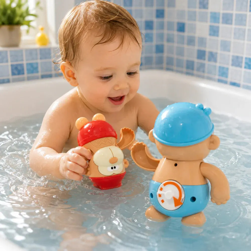 Wind-Up Swimming Bath Toy for Kids Water Play