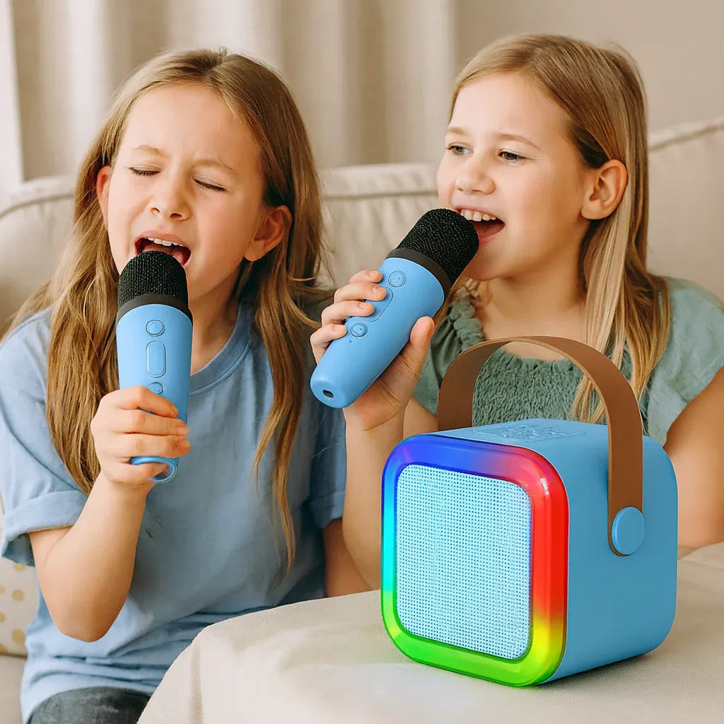 Wireless Bluetooth Mini Karaoke Machine with Microphone for Kids