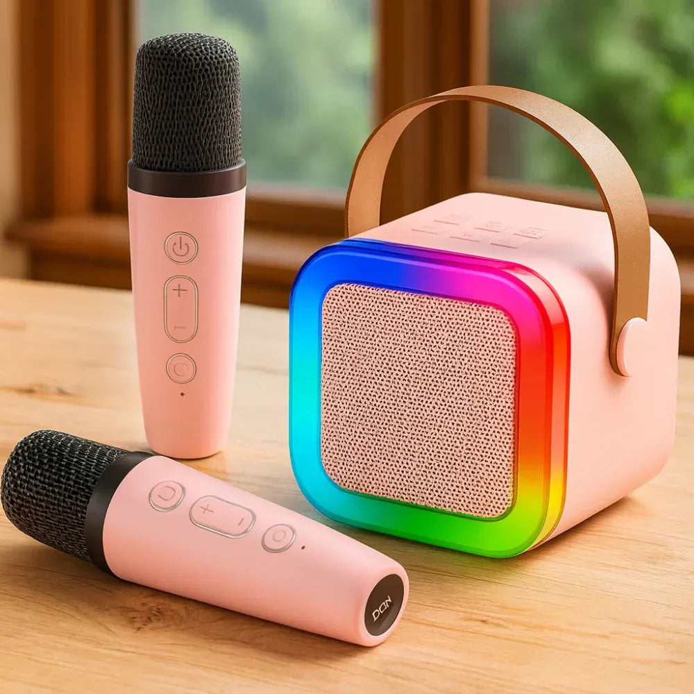 Wireless Bluetooth Mini Karaoke Machine with Microphone for Kids